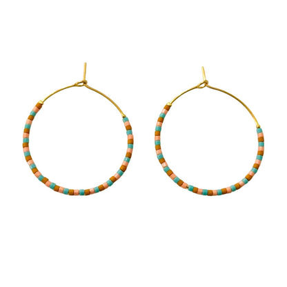 Damen Creolen mit Miyuki-Perlen 'Hilo Fineline'