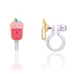 Cutie Ohrclips "Boba Tea" Clip On