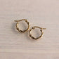 Damen Ohrringe Creolen gold 'Twist' 15 mm