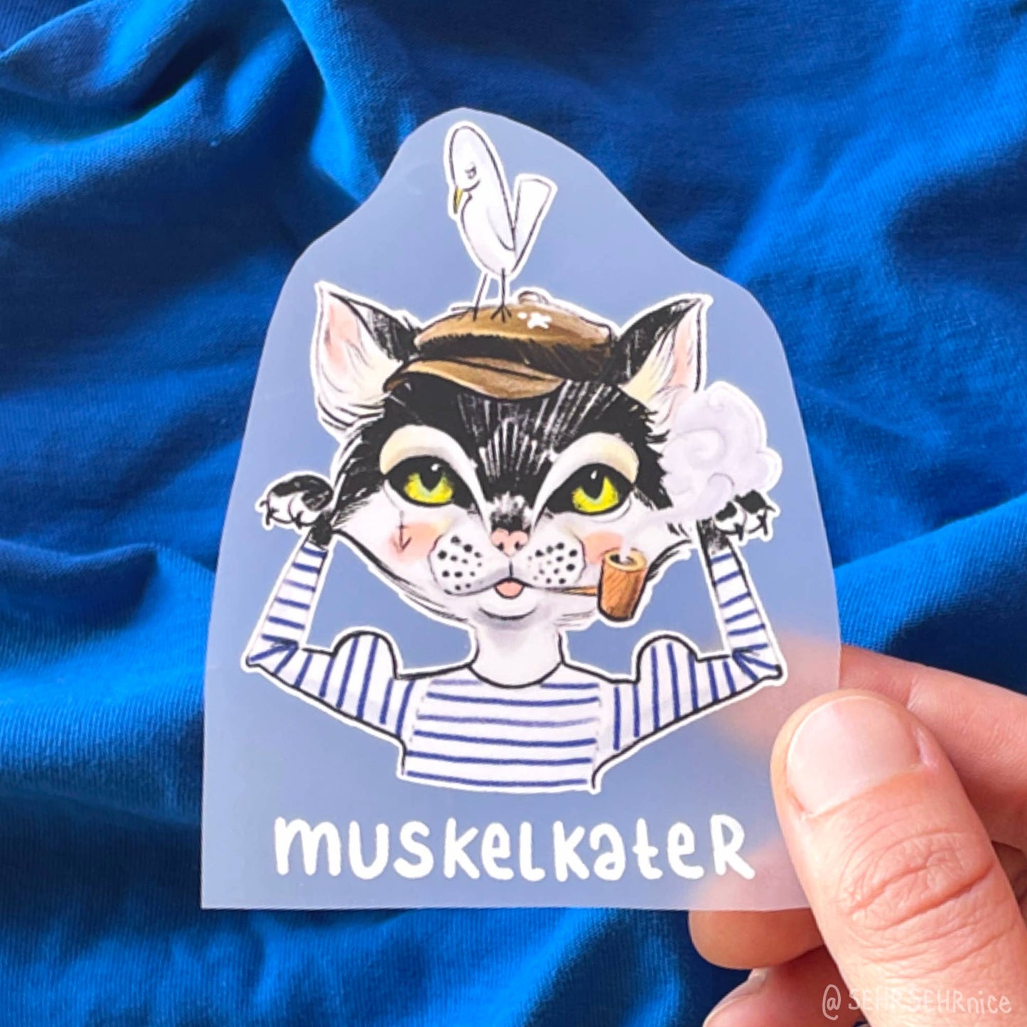 Bügelbild 'Matrosen-Katze'
