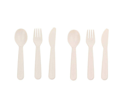 6 Besteck Tutete Elfenbein