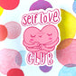 Aufkleber Selflove Club Herz aus Vinyl
