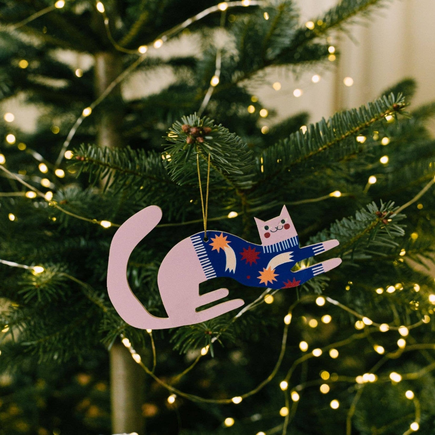 3D-Weihnachtsschmuck 'Charmante Katze'