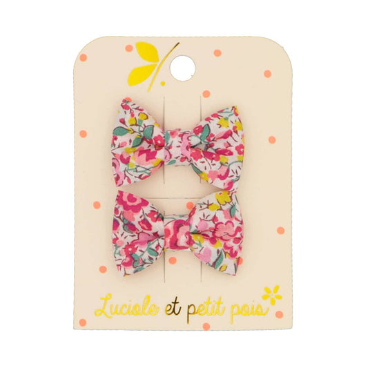 Mini Haarspangen Set 'Schmetterlinge' Liberty Betsy Emma & Georgina Hibiscus'
