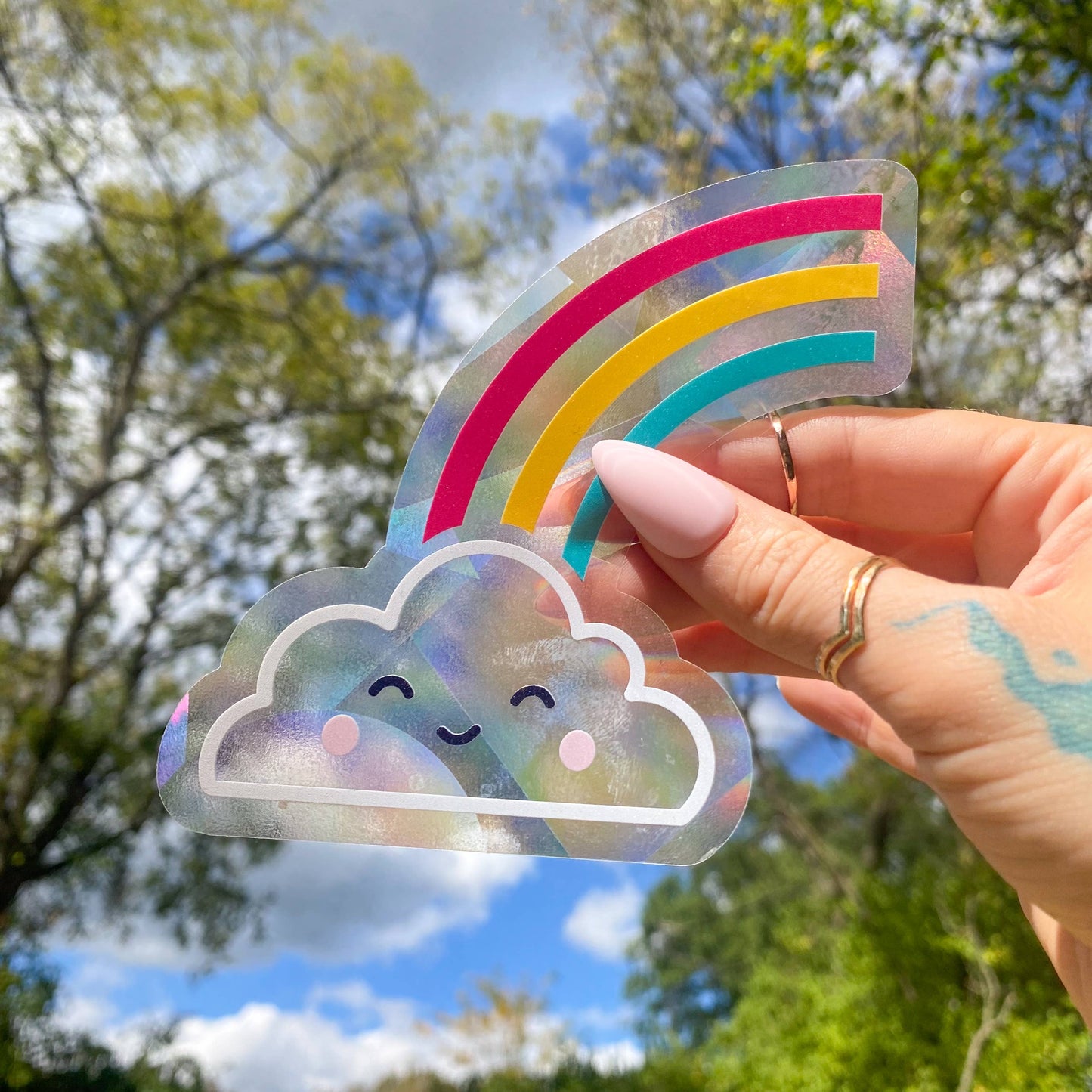 Glücklicher Wolkenfenster-Sonnenfänger | Regenbogenmacher-Zubehör