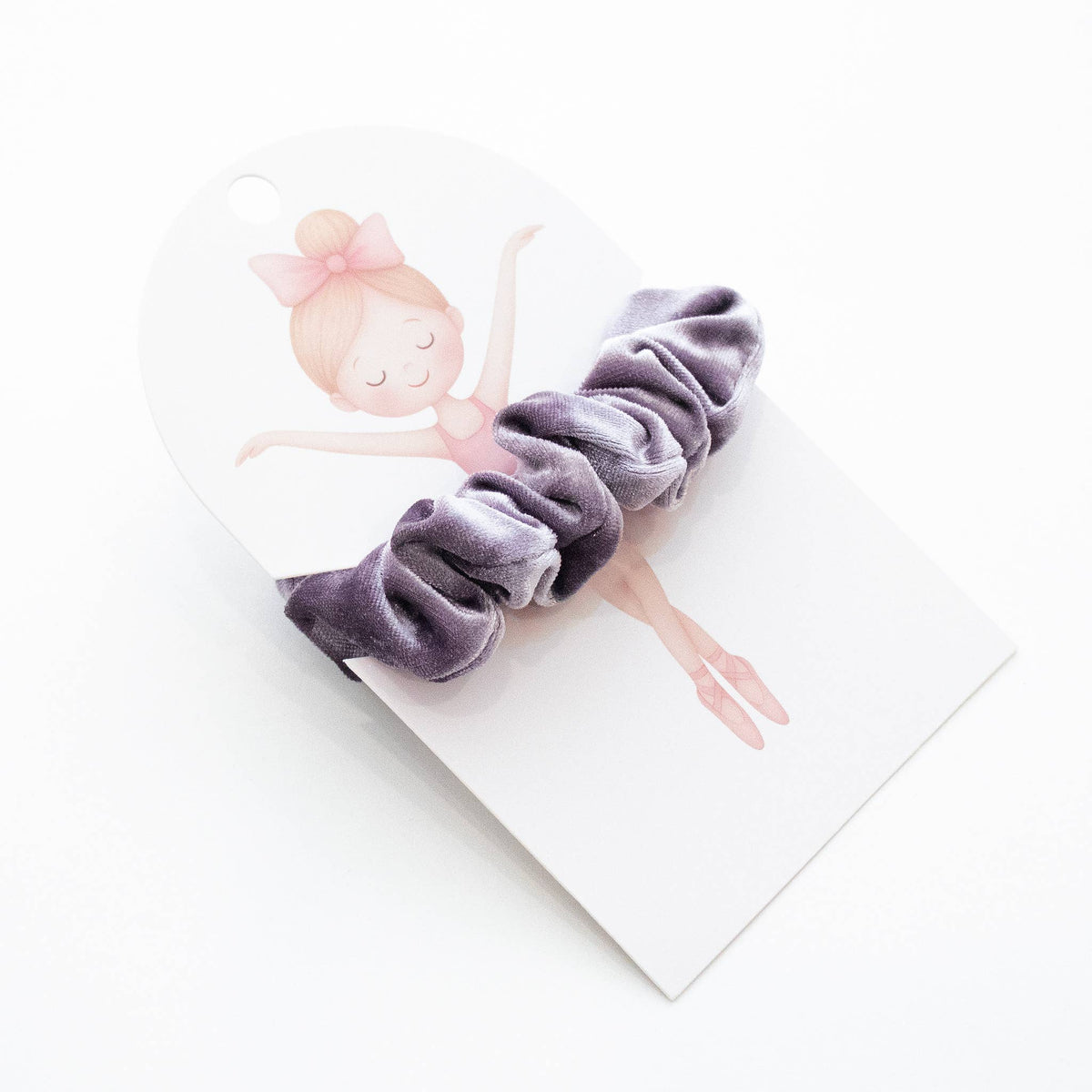 Schimmernder Samt-Haargummi Pirouette Ballerinas rosa