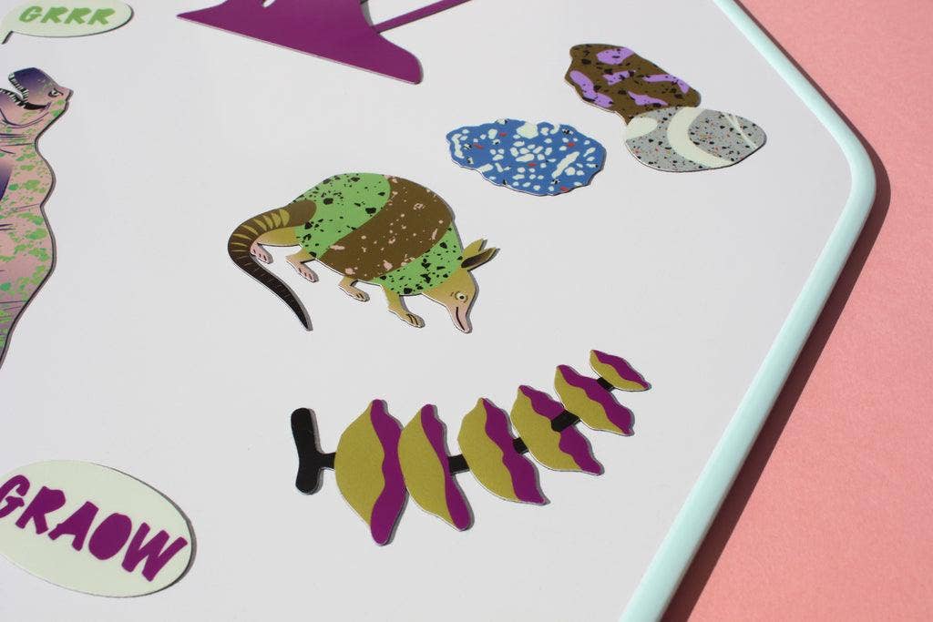 Magnetisches Spiel mit Dinosauriern