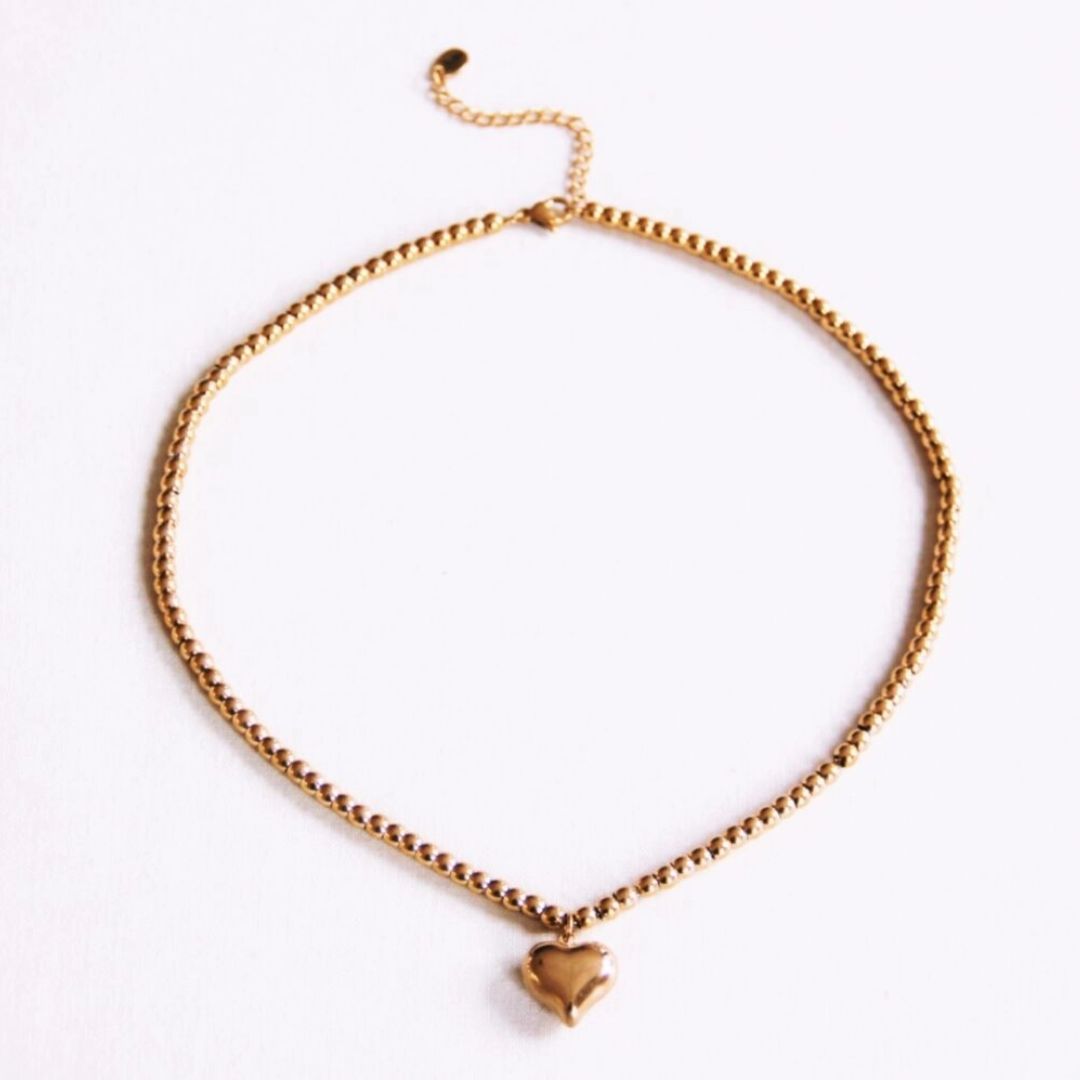 Damen Kette mit Herzanhänger gold