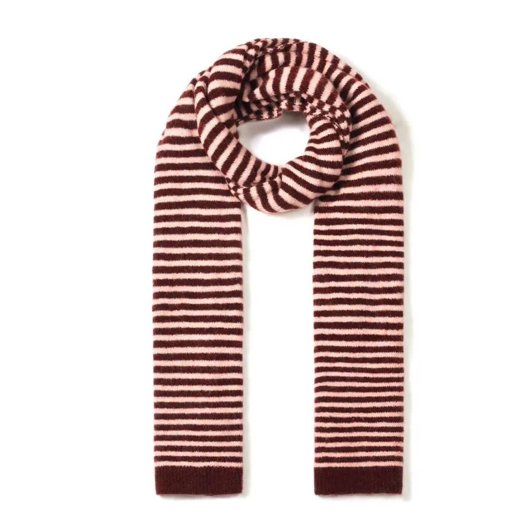 Winter Schal gestreift 'Daily Love' bordeaux