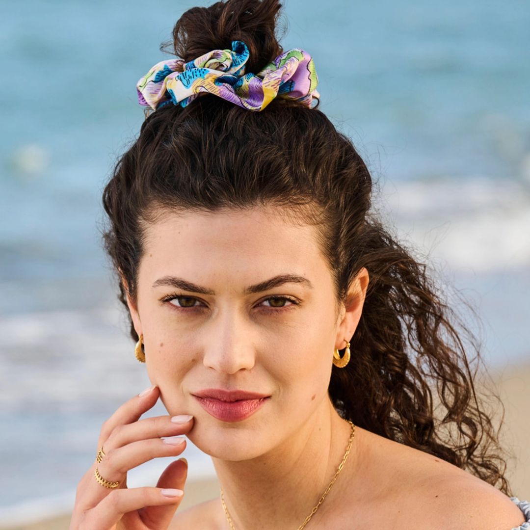Scrunchie Nove mehrfarbig lila/grün