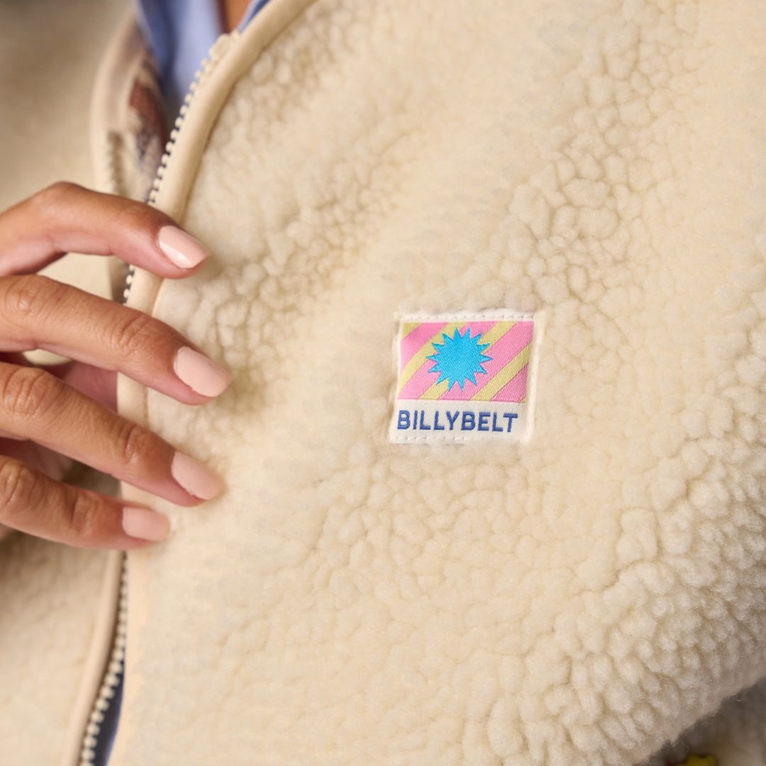 Damen Weste aus Sherpa-Fleece mit Reißverschluss ärmellos beige