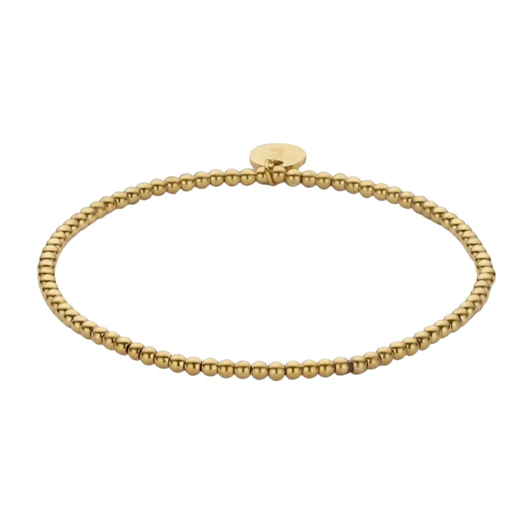 Damen Armband 'Elastic Pearls' gold