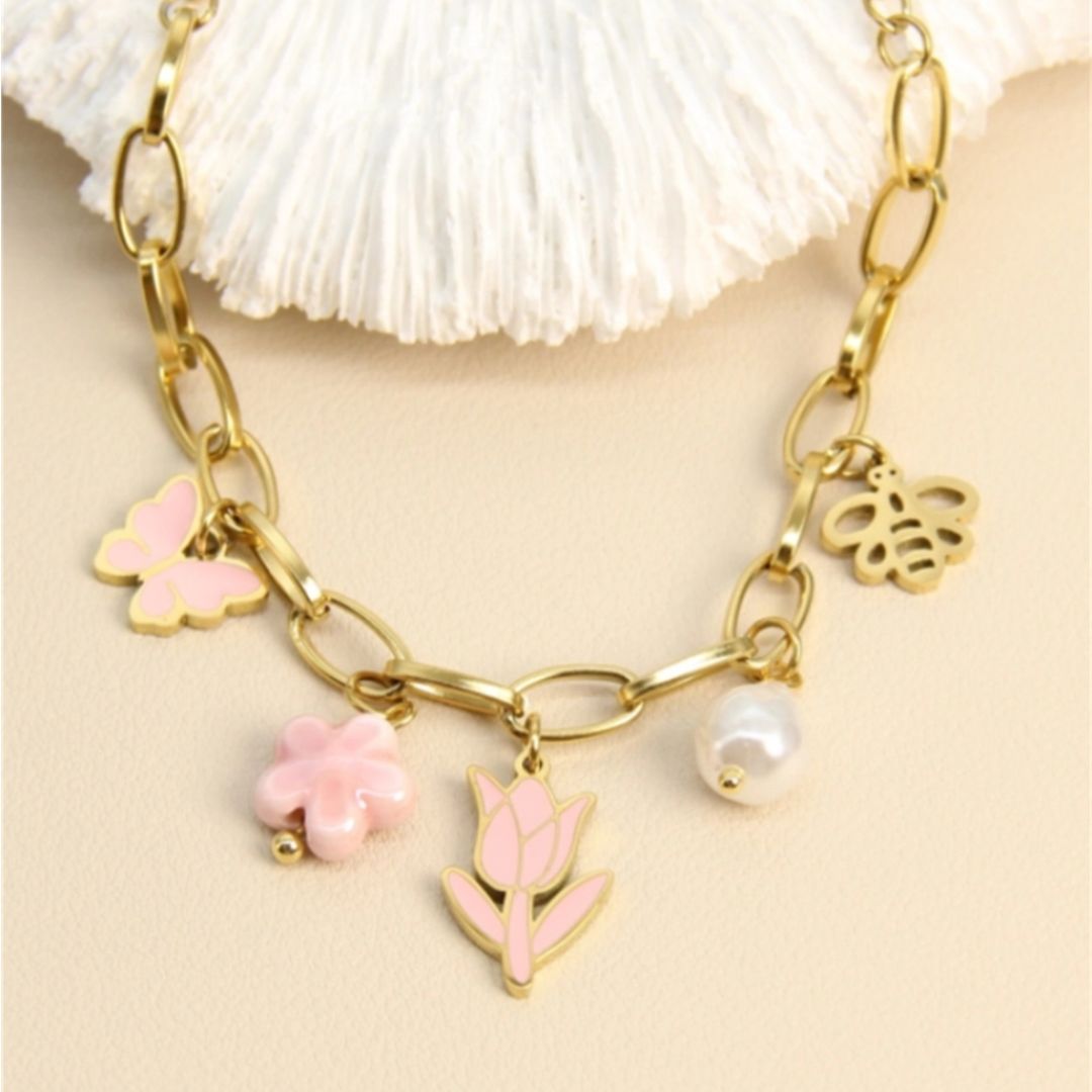 Damen Armband 'Rose Bonbon' gold