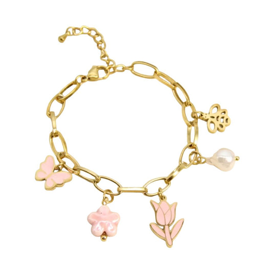 Damen Armband 'Rose Bonbon' gold