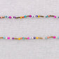 Damen Armband mit quadratischen Perlen und Steinen multicolor