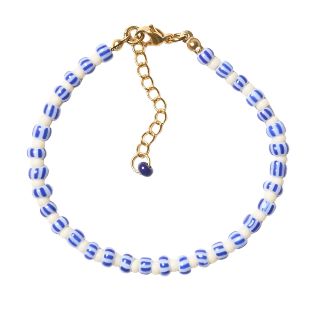 Damen Armband 'Calya' blau/weiß