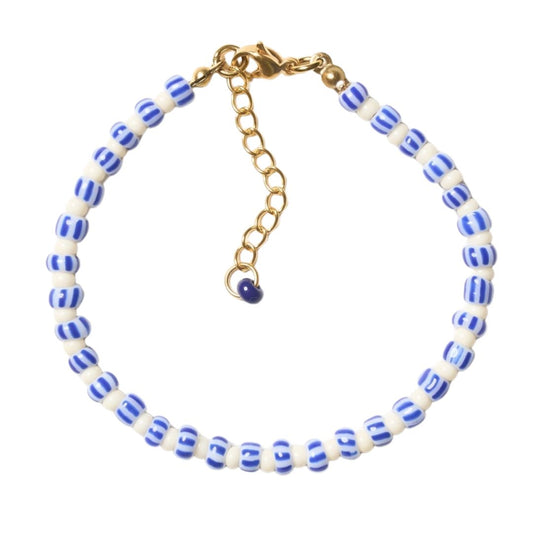 Damen Armband 'Calya' blau/weiß