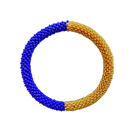 Nepalesisches Damen Armband gold/blau