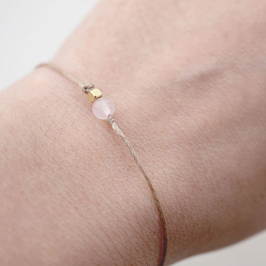Damen Armband 'Rosenquarz'