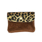 Damen Brieftasche Klein aus Leder leo-gold/haselnuss