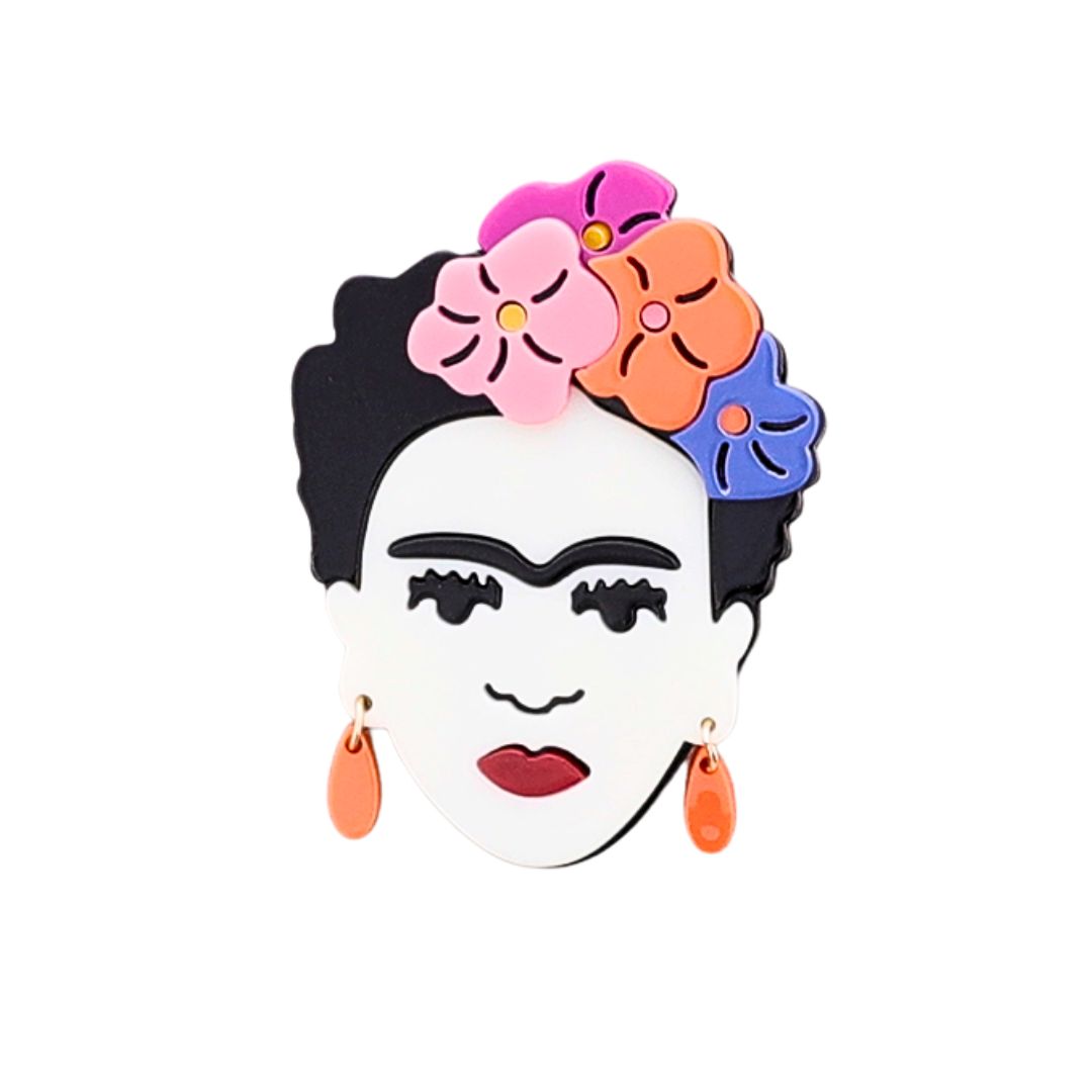 Damen Brosche 'Frida' orange