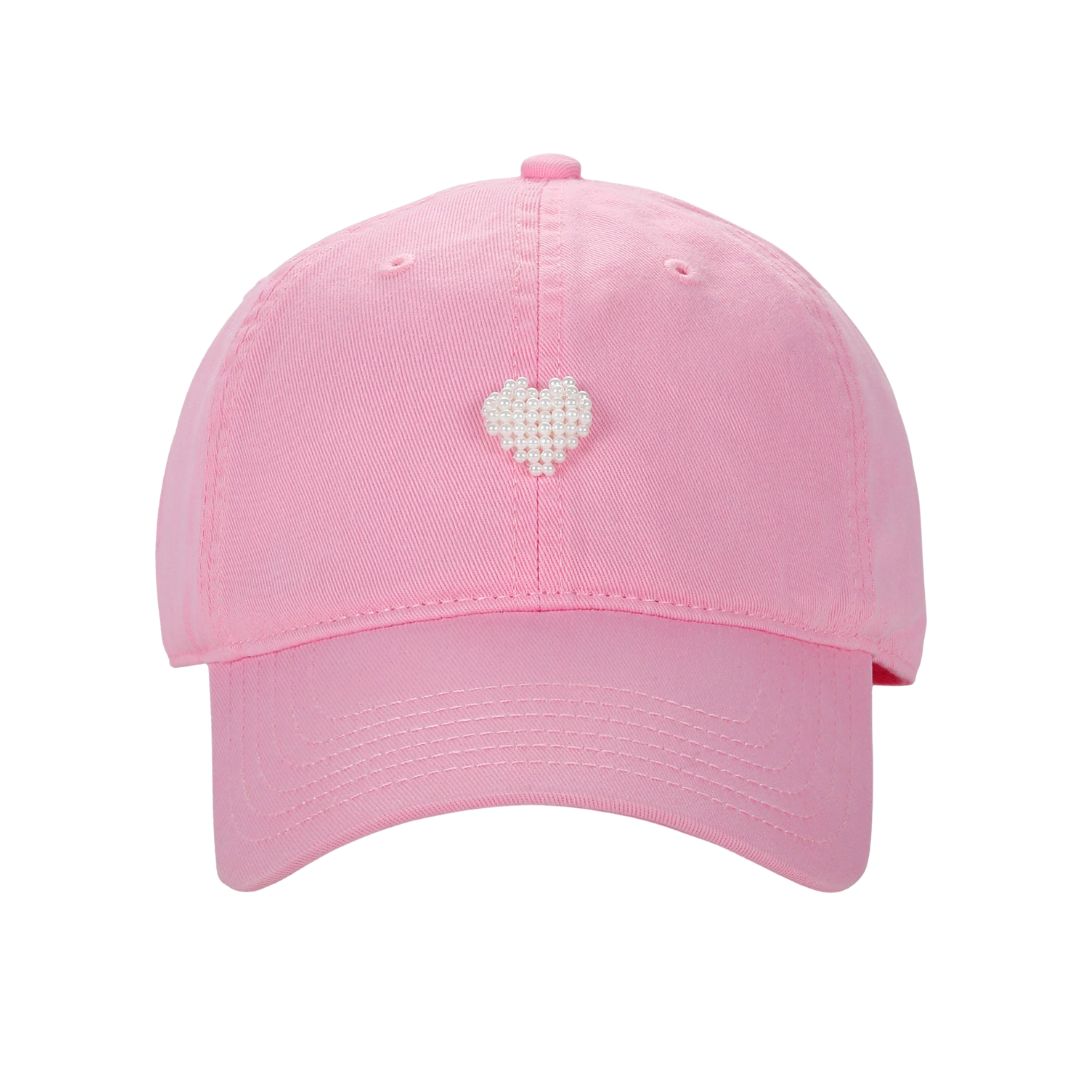 Damen Cap rosa mit Herzmuster