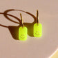 Damen Creolen 'Eckige Neon Smiles' gelb