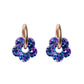 Damen Creolen Mini 'Flower Mix Violett Blau'
