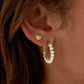 Damen Creolen 'Perlen' gold