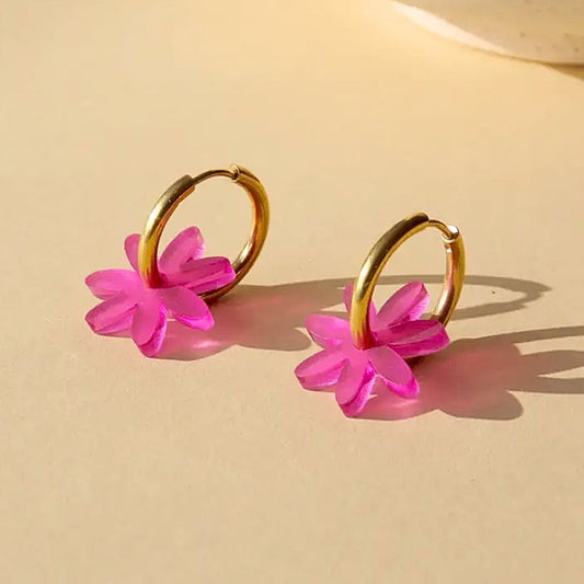 Damen Ohrringe Creolen Margarite Hoops lila