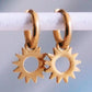 Damen Ohrringe 'Creolen Open Sun' gold
