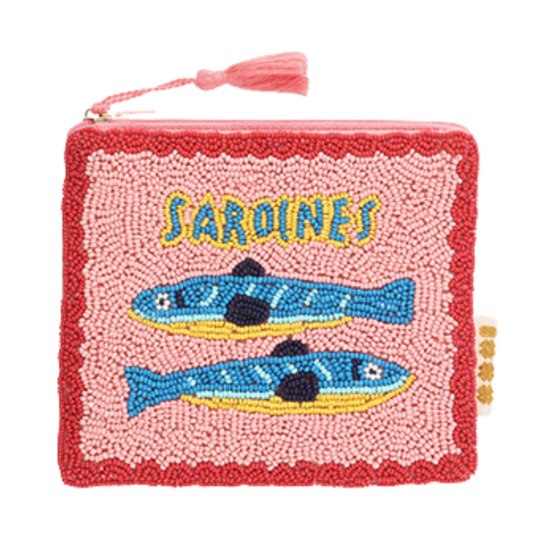 Perlen-Etui 'Sardines' rosa multicolour