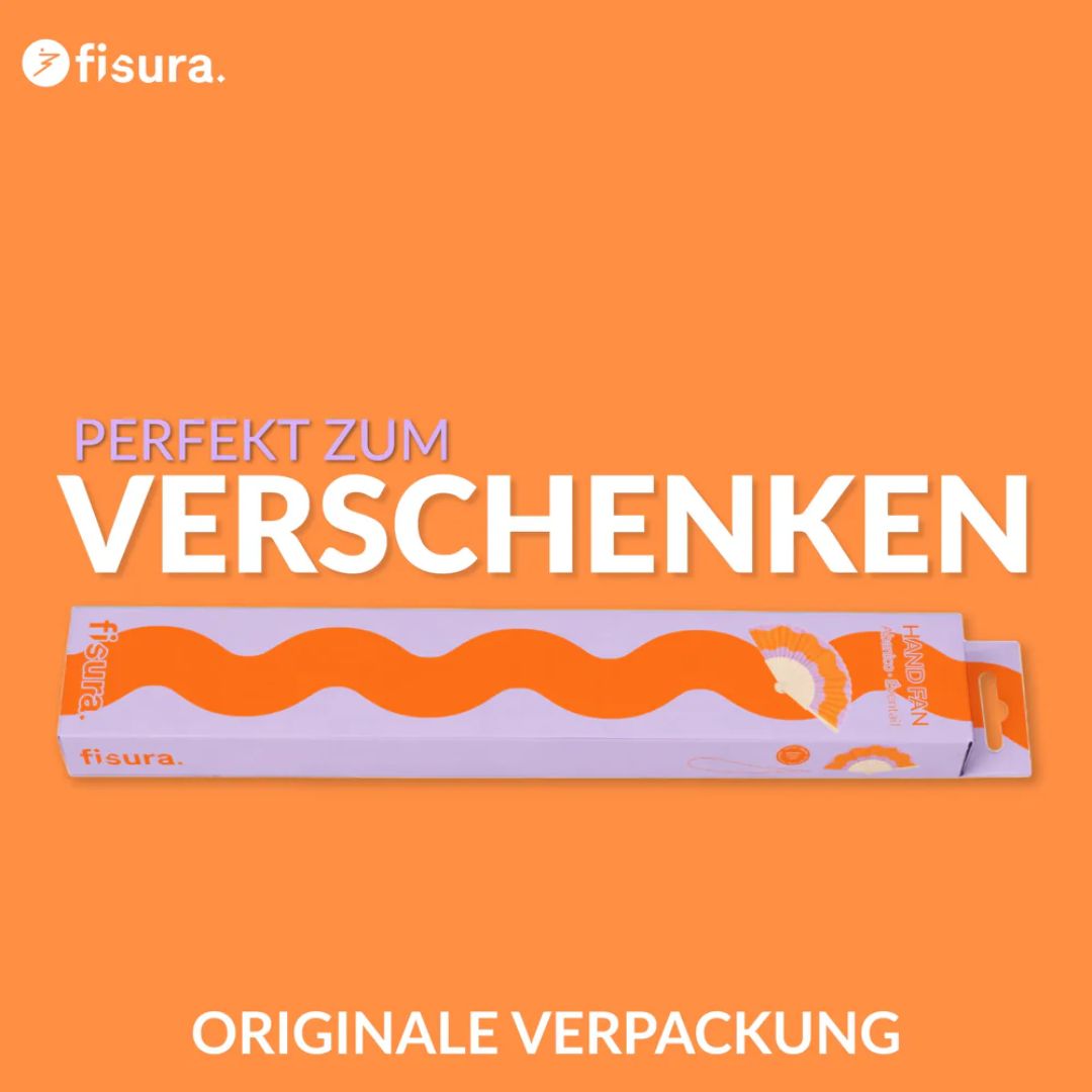 Damen Fächer 'Ondas' orange und lila
