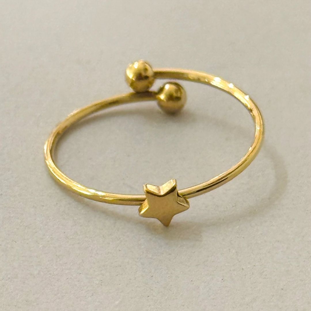 Damen Ring 'Stern' gold