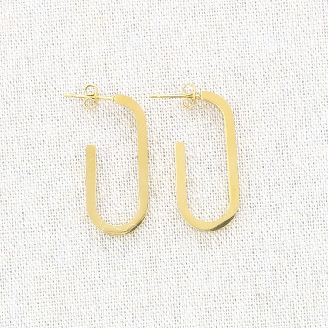 Damen Ohrringe geometrisch gold