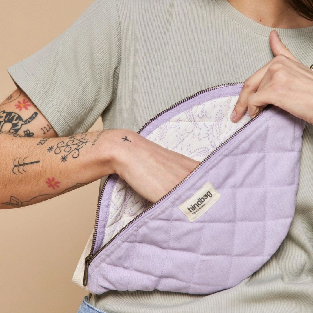 Damen Gürteltasche gesteppt 'Olivia' flieder
