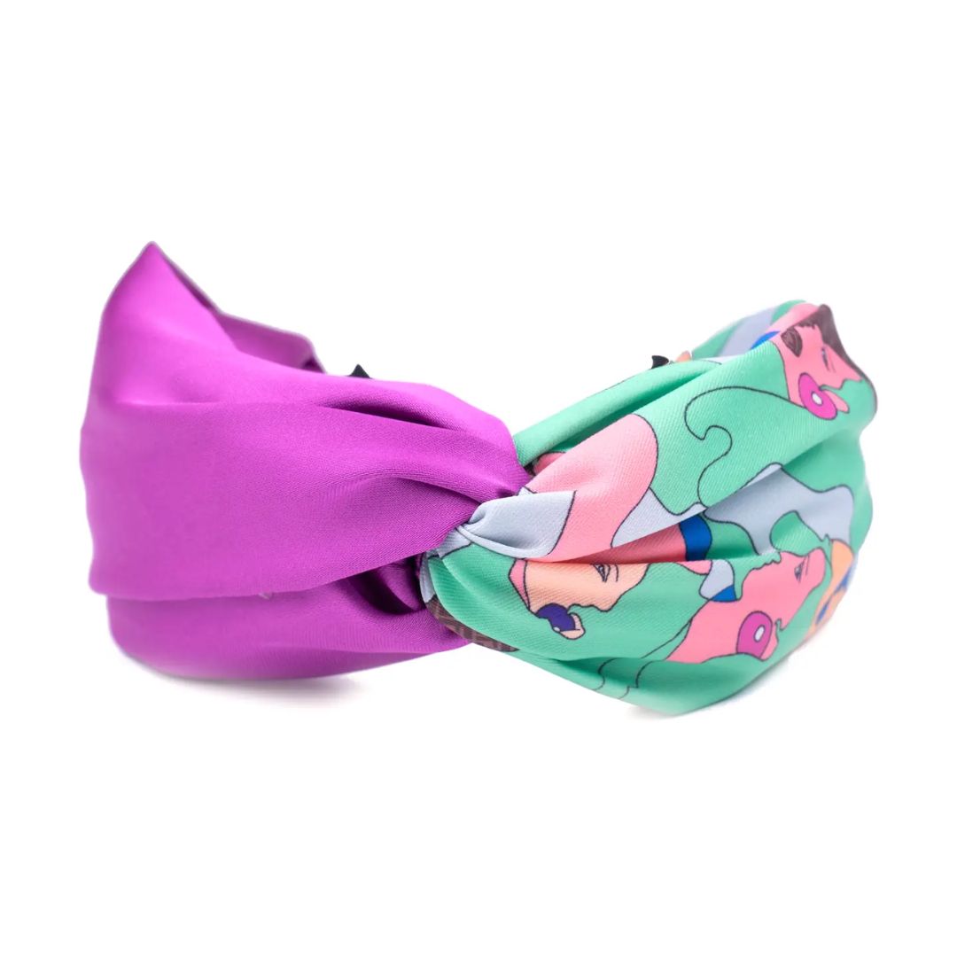 Zweifarbiges Damen Haarband 'Celine' rosa