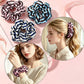 Damen Haargummi Scrunchie gestreift blau