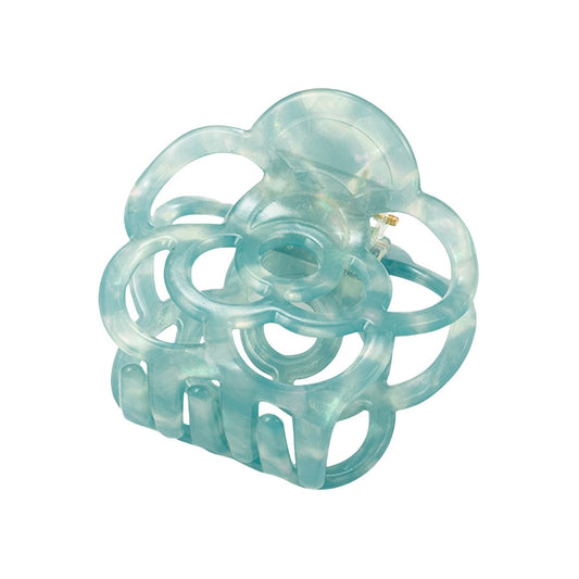 Damen Haarklammer in Form einer Blume türkis