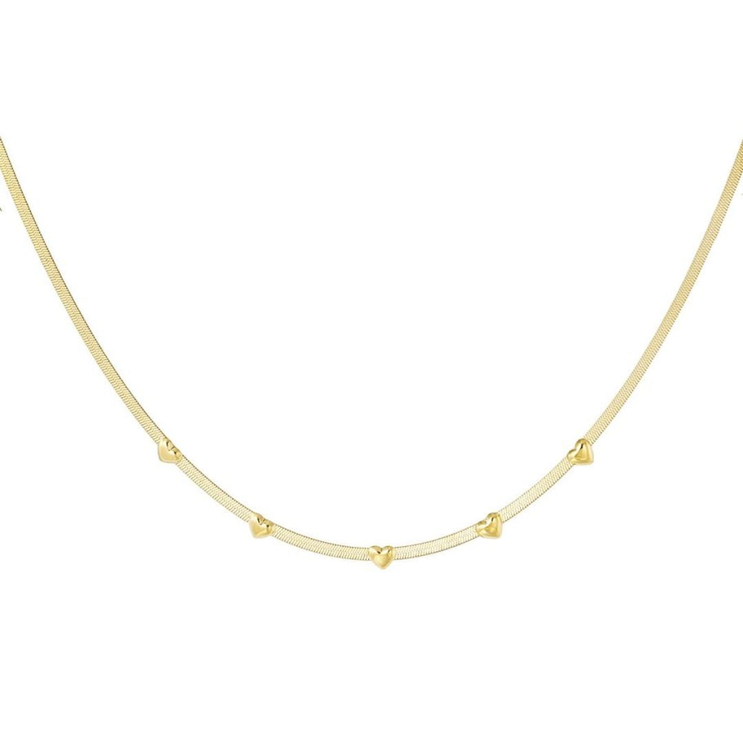 Damen Halskette gold 'Herzen'