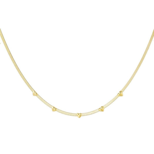 Damen Halskette gold 'Herzen'