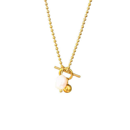 Damen Halskette gold mit Perle 'Irma'