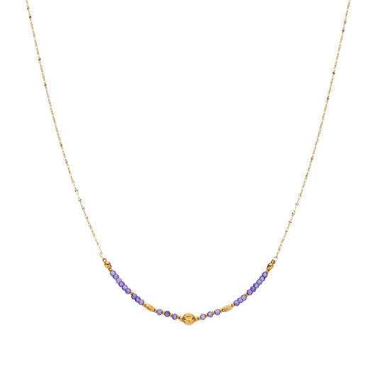 Damen Halskette 'Airen' gold/lila