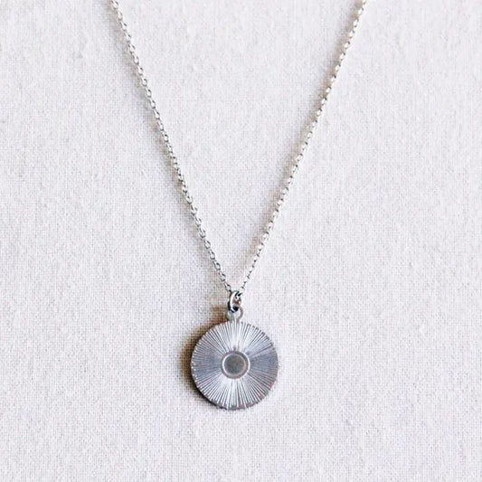 Damen Halskette mit rundem Fantasietaler silber