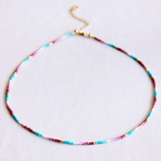 Damen Kette mit Miyuki Perlen 'Zuckerwatte-Liebe'