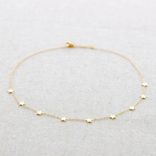 Damen Halskette 'Nine Little Stars' gold
