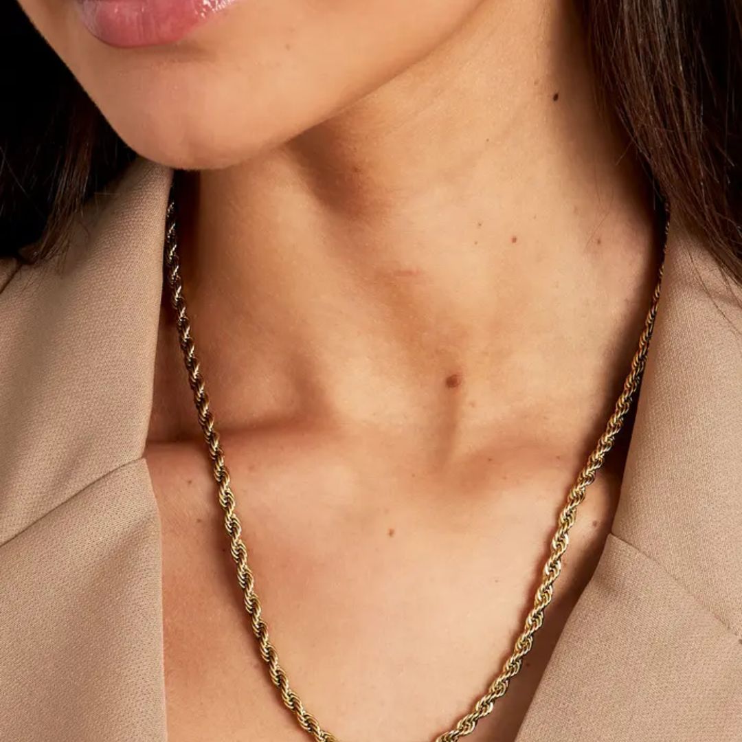 Damen Halskette 'Twisted' gold