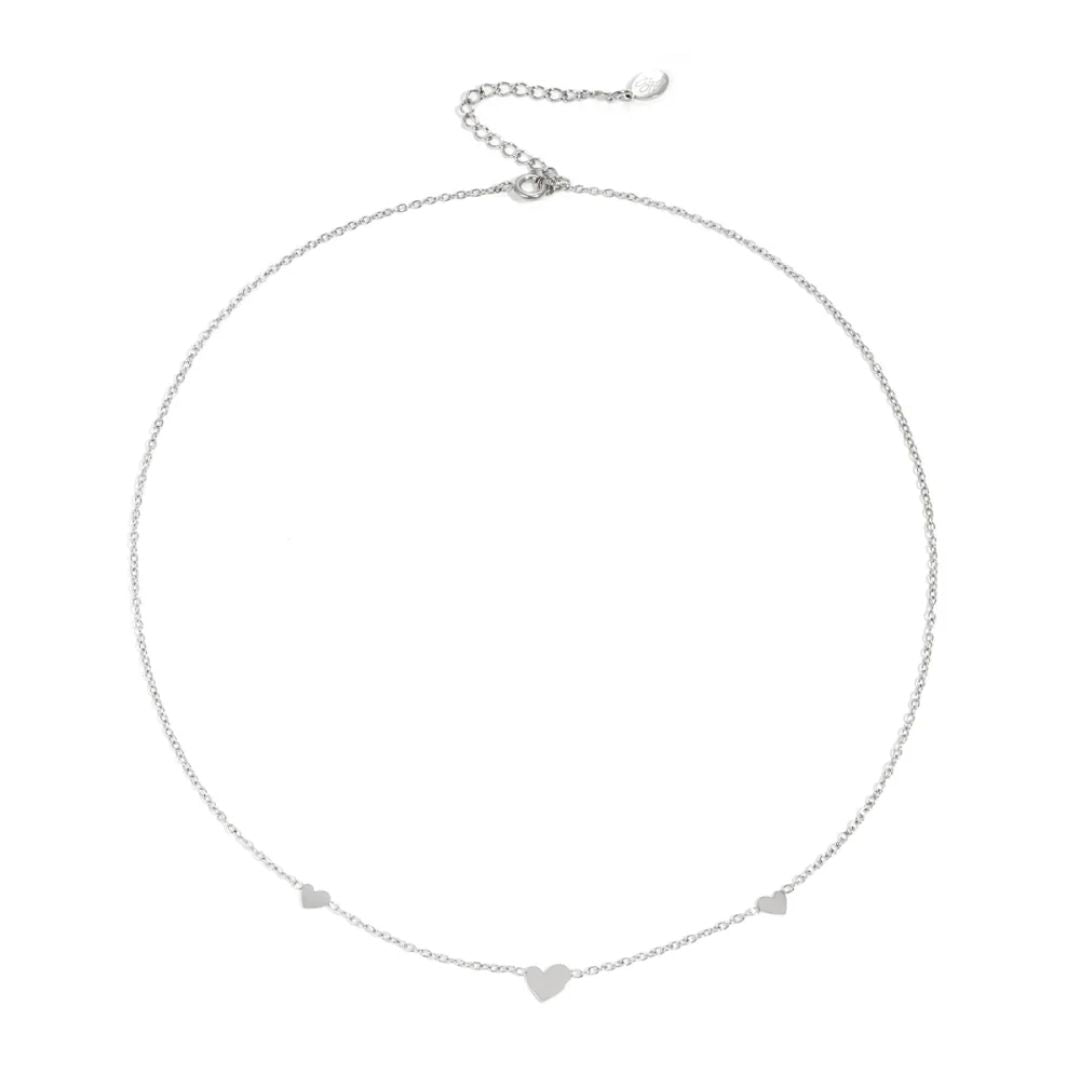Damen Halskette 'Herzen' silber