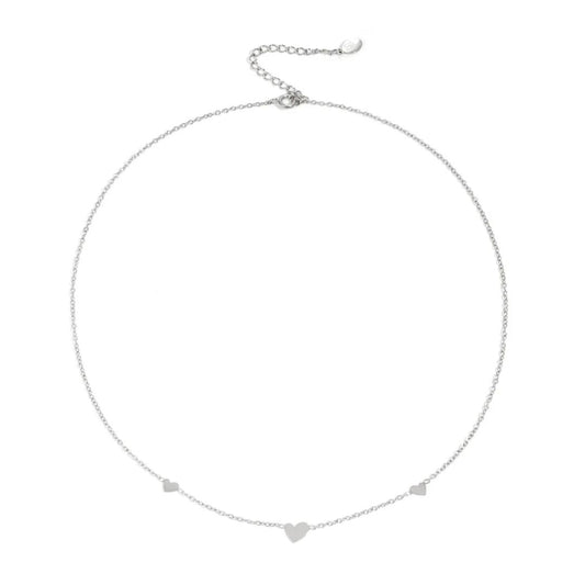 Damen Halskette 'Herzen' silber
