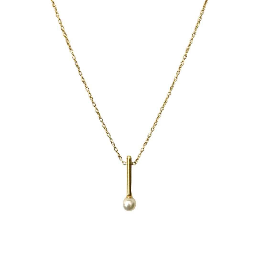 Damen Halskette 'Stab mit Perle'